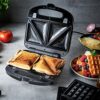 Russell Hobbs 4008496937660 RU-24540 3-in-1 Sandwich/Panini and Waffle Maker, 760 W, Black