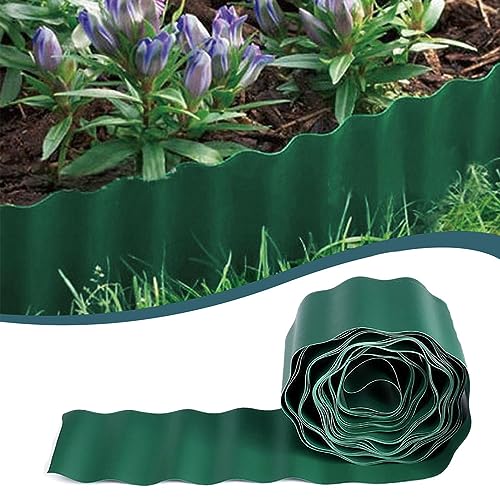 Garden Lawn Edging Border Plastic - 15CM X 9M aver Edging, Lawn Edging, Antirust Flexibility Sturdy Plastic Garden Edging Border Fence for Vegeta