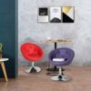Straw Desk Chairs with Wheels/Armrests Modern PU Leather Office Chair Midback Adjustable Home Computer Executive Chair (Color : C)