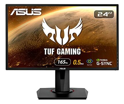 ASUS VG248QG - LED monitor - 24" - 1920 x 1080 Full HD (1080p) @ 165 Hz - TN - 350 cd/m² - 1 ms - HDMI, DVI-D, DisplayPort - speakers - black