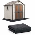 8.2 x 6 FT Outdoor Storage Shed Mat, Waterproof Storage Shed Flooring Mat, Anti-Slip Patio Furniture Floor Scratch Prevention Mat, Dustproof Outd