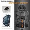 LONGTOO Office Chair, Adjustable High Back Ergonomic Desk Chair, Thick Seat Cushion Computer Chair, Adjustable 3D Headrest, 2D Armrest and Lumbar