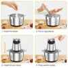 SXYCMY Mini Food Chopper, 2.2L Capacity Electric Food Processor, 2 Speeds Meat Grinder, 3D Stainless Steel Blades, 500W Motor Food Chopper for Ve