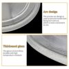 24.5 cm/9.6" Microwave Glass Plate, Universal Thickened Heat Resistant Microwave Glass Turntable Plate Replacement with 3 Fixers for Small Microw
