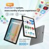 TOSCiDO Android 12 Tablet,10 Inch,Octa-Core,2.0GHz,11GB RAM+64GB ROM (TF 1TB), 4G LTE+WIFI, BT 5.0,Dual Camera, 8000mAh,Google GMS Certified Tabl