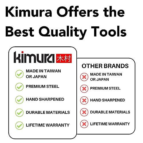 Kimura 8" Pro Bypass Garden Secateurs, Heavy Duty Premium Japanese SK5 Steel Blades, Non-Slip PVC Coated Handles, Lightweight & Ergonomic, Japane
