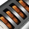 Russell Hobbs 25780 Emma Bridgewater 4 Slice Toaster - Rise & Shine Hen's with Wide Slots and Independent 2 Slot Operation, Cream