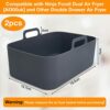2PCS Air Fryer Liners for Ninja AF300UK, Double Air Fryer Liner, Ninja Foodi Air Fryer Accessories, Non-Stick Airfryer Liner for Dual Air Fryers
