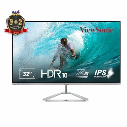 ViewSonic VX3276-MHD-3 32-inch IPS 1080p HD Monitor, with HDMI, DisplayPort, VGA, for Work and Entertainment at Home