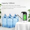 Water Dispenser Electric Portable USB Charging Water Bottle Pump（Black)