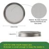 VOLCANOES CLUB Seed Sprouting Jar Germination Kit Accessories - Sprout Lids for Wide Mouth Mason Jar / Jar Stands / Blackout Sleeves - For Growin