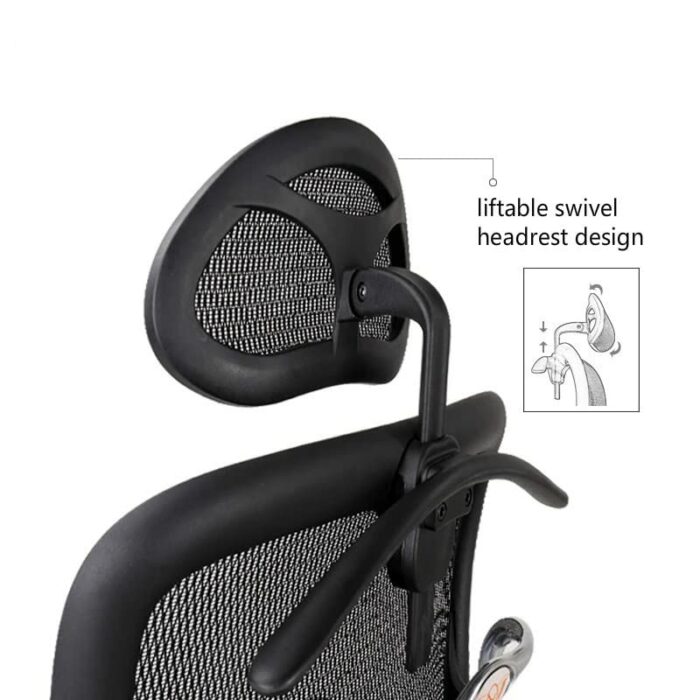 DLOETT Ergonomic Waist Computer Chair Home Game Lift Study Office Chair Comfortable Sedentary Boss Intelligent Lumbar Support
