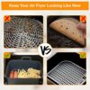 2PCS Air Fryer Liners for Ninja AF300UK, Double Air Fryer Liner, Ninja Foodi Air Fryer Accessories, Non-Stick Airfryer Liner for Dual Air Fryers