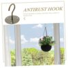 PRETYZOOM 2 Sets Plant Hook Ceiling Hooks for Hanging Plants Ceiling Plate Hook Wall Mount Lanterns Hanger Heavy Duty Wall Hooks Portable Wall Ho