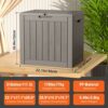 EasyUp Resin Outdoor/indoor Storage Deck Box and Seat for Patio Furniture Cushions, Gardening Tools Pool Accessories and Toys,Waterproof and UV R