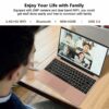 AOCWEI Laptop Win 11 Computers 14" 6GB 256GB SSD Traditional Laptop 1920x1080 FHD 2.4G+5G WiFi Bluetooth 4.2 HDMI Full Metal Notebook with Wirele