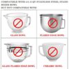 2 Pack Mixers Bowl Covers for KitchenAid 4.5-5 Quart Tilt-Head Stand Mixers Bowl Covers Lid