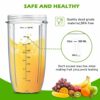 2PCS 32OZ Cups for Compatible with 900W, Cup Replacement Ninja Blender, Blender Cups with 2 Rubber Gaskets, Blenders Mixer Juicer Replacement Par