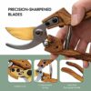 X-COTEC Garden Secateurs, Professional Pruning Shears with Sharp and Stainless Steel Blade, Garden Scissors, Anvil Secateurs Ergonomic Shape Gard