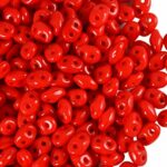 20 Grams (0,71 Ounces) am Czech Two-Hole Seed Beads SuperDuo 2.5x5mm Ruby