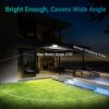Ustellar Solar Security Lights Outdoor Motion Sensor, 167 LEDs, 360° Adjustable 3 Heads Powered Flood Lights, 3 Modes, IP65 Waterproof Wall Light