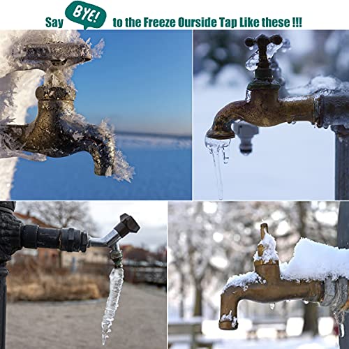 Outside Tap Covers for Winter, Large Outdoor Tap Cover Insulated Protector with Reflective Strip, Waterproof & Thickened Thermal Tap Jacket Prote