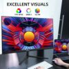 24 Inch Ultra-Thin Bezel Computer Monitor FHD 1080P Business Monitor, LED PC Screen Desktop Monitor, HDMI,VGA, 75Hz Gaming Display, 3000:1 Contra