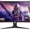 AOC Gaming C24G2AE - 24 inch FHD Curved Monitor, 165Hz, 1 ms MPRT, VA, AMD FreeSync, Speakers, Low Input Lag (1920x1080@ 165Hz, 250 cd/m², HDMI/D