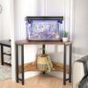 armocity Corner Desk Small Desk with Outlets Corner Table for Small Space Industrial Computer Desk with USB Ports Triangle Desk with Storage for