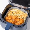2PCS Silicone Pot For Ninjas Dual Air Fryer, Silicone Air Fryer Liners Double Air Fryer Silicone Air Fryer Basket, Air Fryer Rack Accessories For