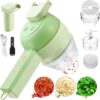 4-In-1 Handheld Food Processor Multifunctional Food Chopper Kitchen Tool Type-C Rechargeable Flesh Blender Waterproof Mini Food Processor Vegetab