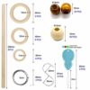 suo long Macrame Diy Plant Hanger Kit Macrame Cord 4mm Kit for Macrame Beginners with Wooden Rings Wooden Beads Large Hole Macrame Metal Rings Ma