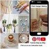 suo long Macrame Diy Plant Hanger Kit Macrame Cord 4mm Kit for Macrame Beginners with Wooden Rings Wooden Beads Large Hole Macrame Metal Rings Ma