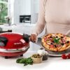 Ariete 909 Fast and Compact Pizza Making Machine for Both Fresh and Frozen Pizzas, Forno Pizza da Gennaro equipped with a Timer and 5 Temp Levels