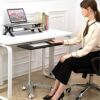 DLOETT Freely Movable Keyboard Tray Laptop Stand Height Adjustable Silent Pulley Movable Table Mouse Pad for Home and Office