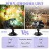 AGPTEK Christmas Projector Lights, 2-in-1 Decoration LED Projection Light Halloween with Snow flake's Patterns, IP65 Waterproof Outdoor Projector