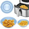 2 Pack Air Fryer Silicone Pots, 6 / 7.8 Inch Silicone Air Fryer Reusable Round Liners, Easy Cleaning, Food Safe Silicone Air Fryer Basket Oven Ac