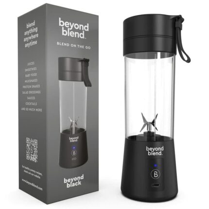 Beyond Blend Portable Blender | Fashionable Sleek Design with Powerful USB Rechargeable Motor Blender Smoothie Maker | 6 Edge Noiseless Blades |