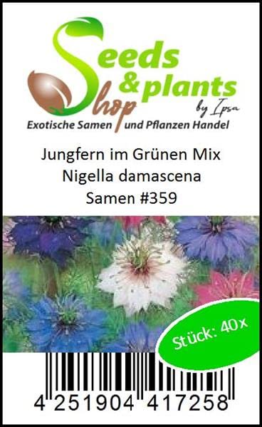 Pcs - 40x Deadeyes in Green Mix Nigella Damascena Plants - Seeds #359 Plants Shop Samenbank Pfullingen Patrik Ipsa