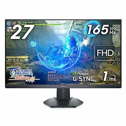 Dell G2723HN 27 Inch Full HD (1920x1080) Gaming Monitor, 165Hz, Fast IPS, 1ms, AMD FreeSync Premium, NVIDIA G-SYNC Compatible, 99% sRGB, DisplayP