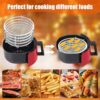Air Fryer Rack Compatible with Ninja Foodi 8Qt Stainless Steel 8.5inch Dehydrator Stand 5 Layers Stackable Dehydrating Rack Grill for Air Fryer O