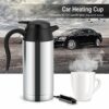 Car Electric Kettle, MAGT 12V Kettle for Car 750Ml Stainless Steel Electric Car Kettle Heating Cup Coffee Mug Travel Water Bottle Ideal for Hot W
