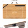 Oversized Lap Desk,wishacc Portable Bamboo Lap Desk Tray for Home Office (Fits up to 17.3” Laptop)