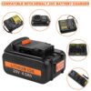 18V/20V 4.0Ah DCB204 Battery for Dewalt ASUNCELL Replacement Battery for Dewalt Cordless Power Tool Lithium-Ion Battery with LED Indicator Compat