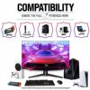 X= XC27WQ 27" VA 1440p 165Hz FreeSync/G-Sync DP HDMI Curved RGB Gaming Monitor with speakers