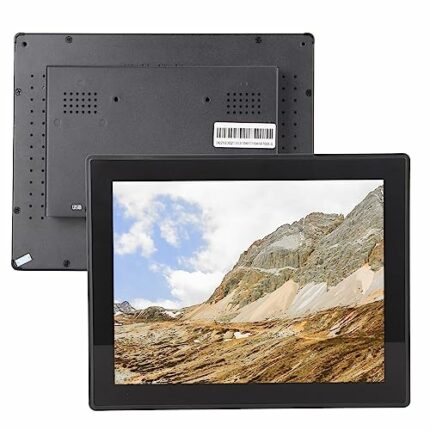 Cuifati 10.4In Touchscreen Monitor, IP65 Waterproof 4:3 800x600 NT LED Wall Mounted Portable Monitor, Ten Point Capacitive Touch Mini Monitor for