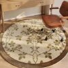 Liveinu Office Chair Mat for Hardwood & Tile Floor, Round Computer Gaming Rolling Chair Mat, Under Desk Low-Pile Rug, Large Anti-Slip Floor Prote