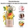 Slenderblender Portable Fruity Bullet Blender | Personal Blender Bottle with 4 Stainless Sharp Blades | A Blend of Luxury and Utility (Pink)