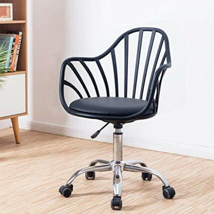 Nologo Basket Swivel Chair, Home Office Computer Chair, Leather Seat Cushion, Lifting Adjustment, Home Computer Chair, Backrest Swivel Chair, Sim