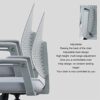 N/A Office Computer Desk Chairs for Home, Ergonomic Mid Back Fabric Mesh Swivel Office Chair with Lumbar Support (Color : Grey)